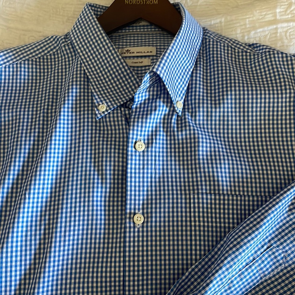 Mens Peter Millar L/S check button down shirt